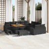 VidaXL Set de canapele pentru grădină 13 pcs Negru 100 x 100 x 71 cm 3363614