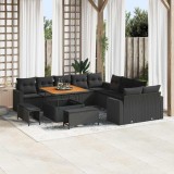 VidaXL Set de canapele pentru grădină 13 pcs Negru 100 x 100 x 71 cm