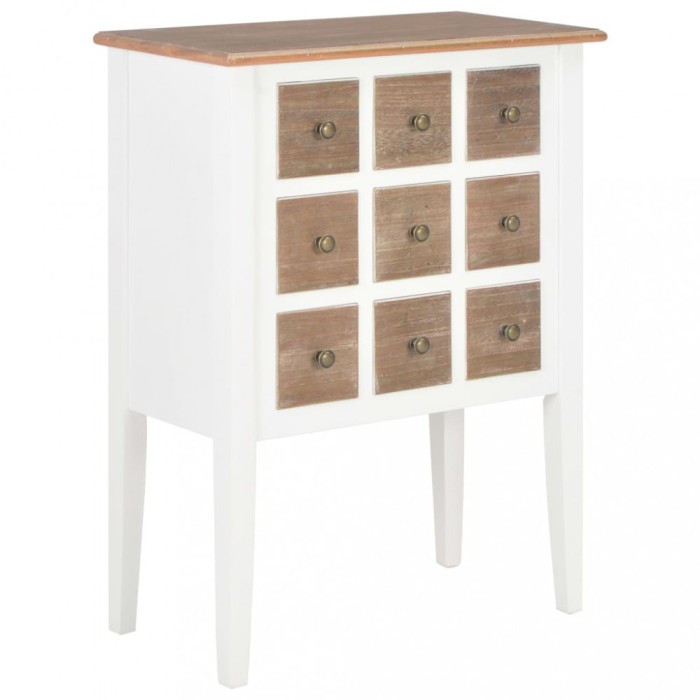 Gossi servanta, alb, 54 x 30 x 80 cm, lemn masiv