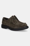 Camper pantofi de piele &icirc;ntoarsă Norman culoarea verde, K100999-002