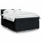 vidaXL Pat box spring cu saltea, negru, 140x190 cm, textil 3289365