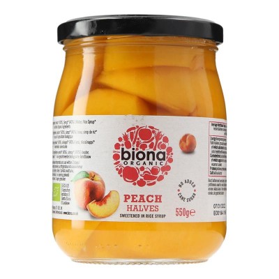 Piersici in Sirop de Orez Bio 500 grame Biona foto