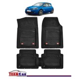 Covorașe Auto TeamCar&reg; Tip Tăviță Compatibile Renault Megane II (2002&ndash;2009) - Coupe, Cauciuc