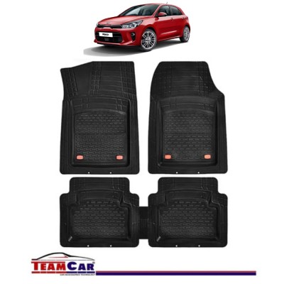 Covorase Auto TeamCar&amp;reg; Kia Rio YB (2017-prezent) - Negru - Cauciuc Rezistent Tip Tavita foto