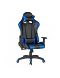 Scaun gaming GN90 Silverstone, suport lombar, perna tetiera, cotiere reglabile, rotativ, mecanism multiblock, 150 kg, negru/albastru