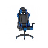 Scaun gaming GN90 Silverstone, suport lombar, perna tetiera, cotiere reglabile, rotativ, mecanism multiblock, 150 kg, negru/albastru