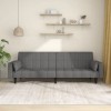 VidaXL Canapea extensibilă cu 2 locuri, 2 perne, gri deschis, textil 375833