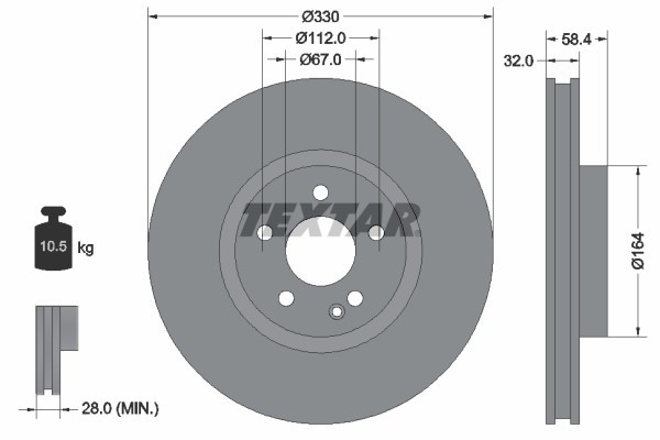 TEXTAR 92279405 PRO+ Disc frana