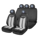 Set Huse Scaune Universale HLX7 Compatibile cu Volkswagen &ndash; Negru/Gri