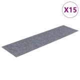 Cumpara ieftin Covorase pentru scari autoadezive, 15 buc., 76x20 cm, gri deschis, dreptunghiulare
