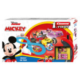 Pista de curse electrica cu 2 masinute, Carrera, Disney Mickey Mouse