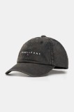 Tommy Jeans șapcă de baseball din bumbac culoarea negru, cu imprimeu, AW0AW17308