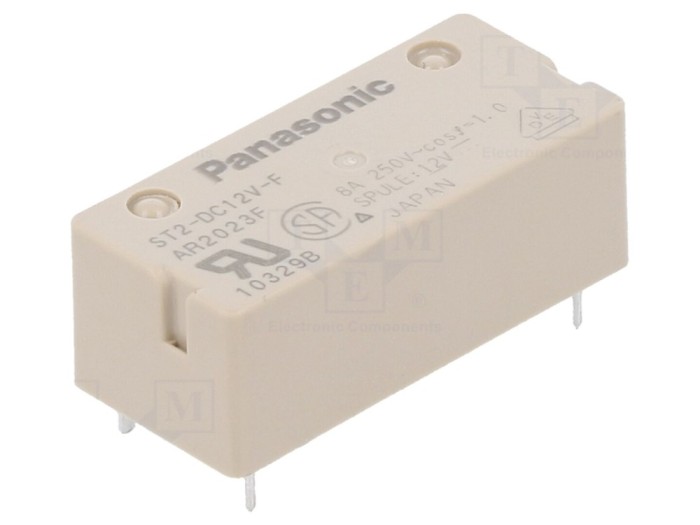 Releu electromagnetic DPST-NO 12VDC 8A