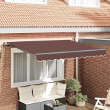 vidaXL Cortina Retractabilă Maro 250 x 200 cm Poliester și Aluminiu 3329388