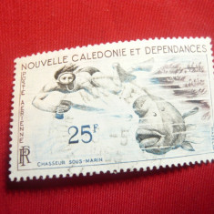 Serie-Sporturi Acvatice 1962 Noua Caledonie colonie franceza (teritoriu) 1val.sa