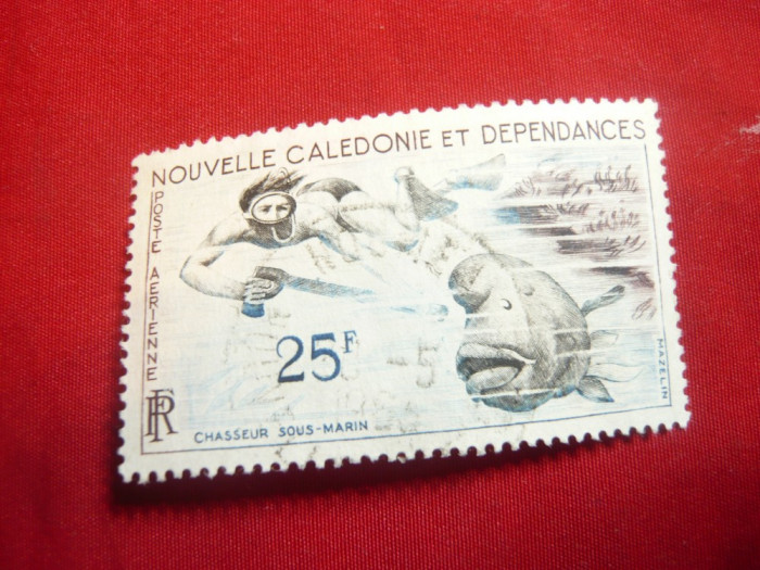 Serie-Sporturi Acvatice 1962 Noua Caledonie colonie franceza (teritoriu) 1val.sa