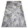 Modern GLOSS covor 528A 58 Marmură, piatră, stilat, glamour fildeş / negru, 160x220 cm