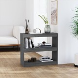 VidaXL Bibliotecă/Separator cameră gri 80x30x71,5 cm lemn masiv de pin