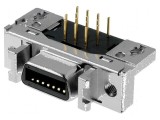 Conector MDR 14 pini ecranat cu fixare clichet soclu mamă 500V