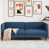 Canapea cu 3 locuri, albastru, material textil GartenMobel Dekor, vidaXL