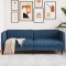 vidaXL Canapea cu 3 locuri, albastru, material textil 372619