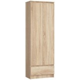Cumpara ieftin Dulap, placa laminata, 1 sertar, 4 rafturi, 2 usi, stejar, 60x35x180 cm