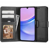 Husa Tech-Protect Wallet Wallet pentru Samsung Galaxy A15 4G/5G Negru, Silicon
