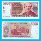 Argentina (pick 318) 5000 Pesos 1984 UNC serie: 07.248.274B &quot;Peso Argentino&quot;