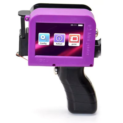 Imprimanta Portabila de Mana cu Cerneala Uscare Rapida, Touchscreen, Imprimare Logo, Cod de Bare, Coduri QR, Pentru Suprafete Multiple, Dimensiuni Imp foto
