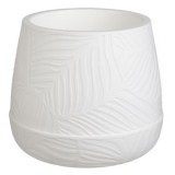 Ghiveci Flori Ovali din Plastic Alb cu Tavită Integrată, CMCLASS