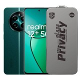 Folie de Protectie pentru Realme 12+, TEO, Sticla Securizata ESD Antistatica, Super-X Privacy OG, Margini Negre, 0.30 mm, Transparent Inchis