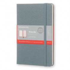 Moleskine Two-Go Notebook Medium Ruled-Plain Oriental Blue foto