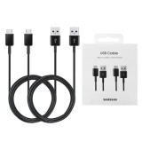 Cablu date samsung original ep-dg930mbegww, 2 buc, usb-a la type-c 2a, 480mbps, 1.5m, black