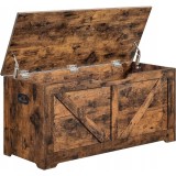 Dulap tip cufar pentru dormitor/hol, Artool, pal, maro rustic, 100x40x46 cm