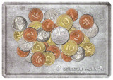 Placa metalica - Deutsche mark - Coins - 10x14 cm