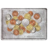 Placa metalica - Deutsche mark - Coins - 10x14 cm