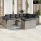 Gossi set canapele de gradina cu perne, 13piese gri deschis poliratan