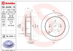 BREMBO 08.A446.11 PRIME LINE - UV Coated Disc frana