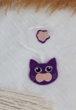 Semn de carte - Motan mov | Ana Crafts
