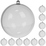 Set 10 globuri transparente decorative 10 cm Ruhhy pentru DIY