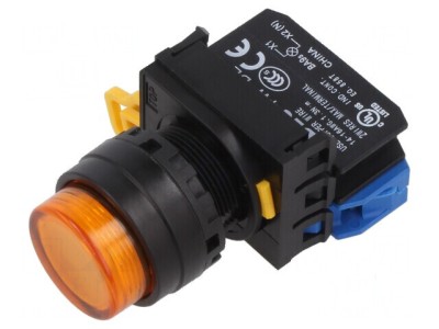 Comutator cu LED 22mm foto