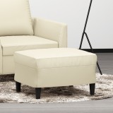 VidaXL Taburet, crem, 60x50x41 cm, piele ecologică