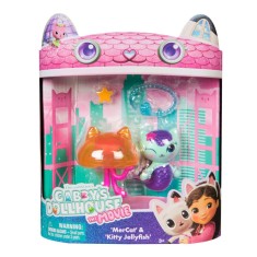 Set 2 figurine Gabby's Dollhouse MerCat si Kitty Jellyfish cu accesorii