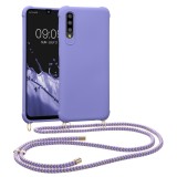 Husa pentru Samsung Galaxy A50, Silicon, Mov, 49962.108, Textil, Carcasa