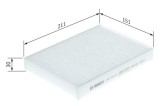 Filtru aer habitaclu Mercedes Marco Polo Camper, V-Class, Vito, Vito Mixto Motor 109 CDI, 109 CDI, 211x151x30mm, OE 0008351500