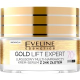 Cumpara ieftin Eveline Cosmetics Gold Lift Expert lift crema de fata pentru fermitate cu aur 70+ 50 ml