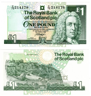 !!! SCOTIA - 1 POUND 1999 - P 351 d - UNC / sign.: Mathewson foto