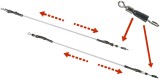 Conector Cosulet Feeder Filfishing Feeder Links &amp; Quick Change Swivel, 1mm, 10cm, 2 Buc/Plic