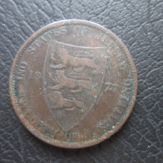 Jersey : 1/12 shilling 1877 _ moneda bronz _ regina Victoria
