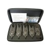 Set 4 avertizori pescuit cu statie Cool Angel 4 culori si geanta protectie 5555